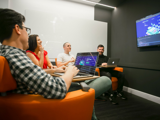 Developers on a design meeting